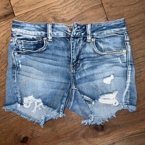 american eagle midi shorts